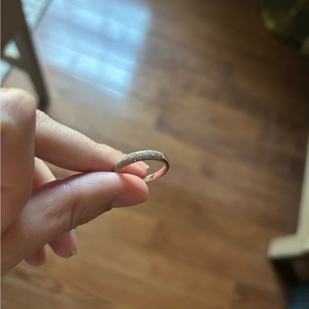 14k Rose Gold and Diamond Band